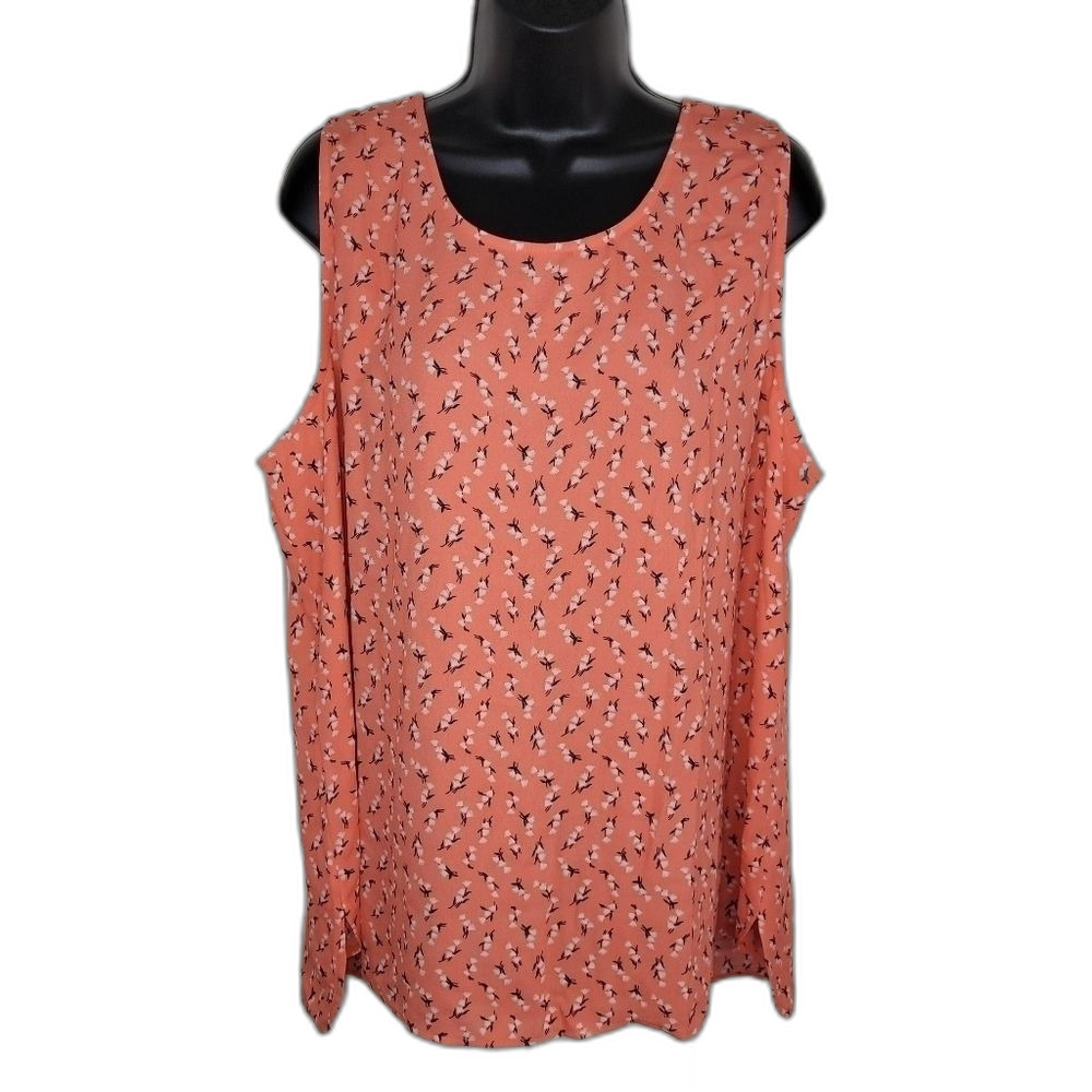 Halogen floral print tank top camisole 2x